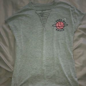 size xs gray cutout t-shirt